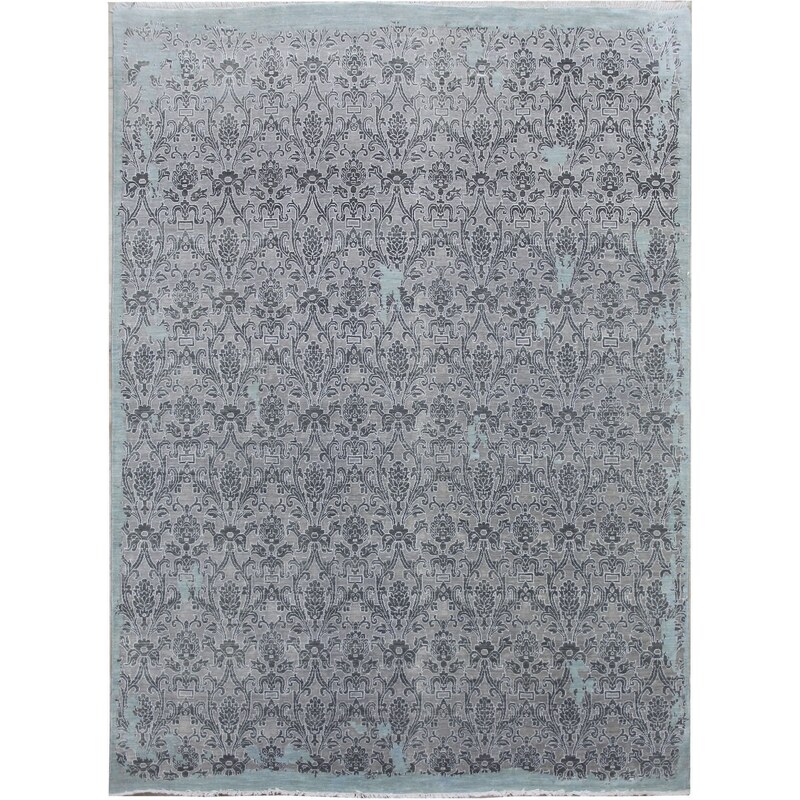 Diamond Carpets koberce Ručně vázaný kusový koberec Diamond DC-M 5 Light grey/aqua - 180x275 cm