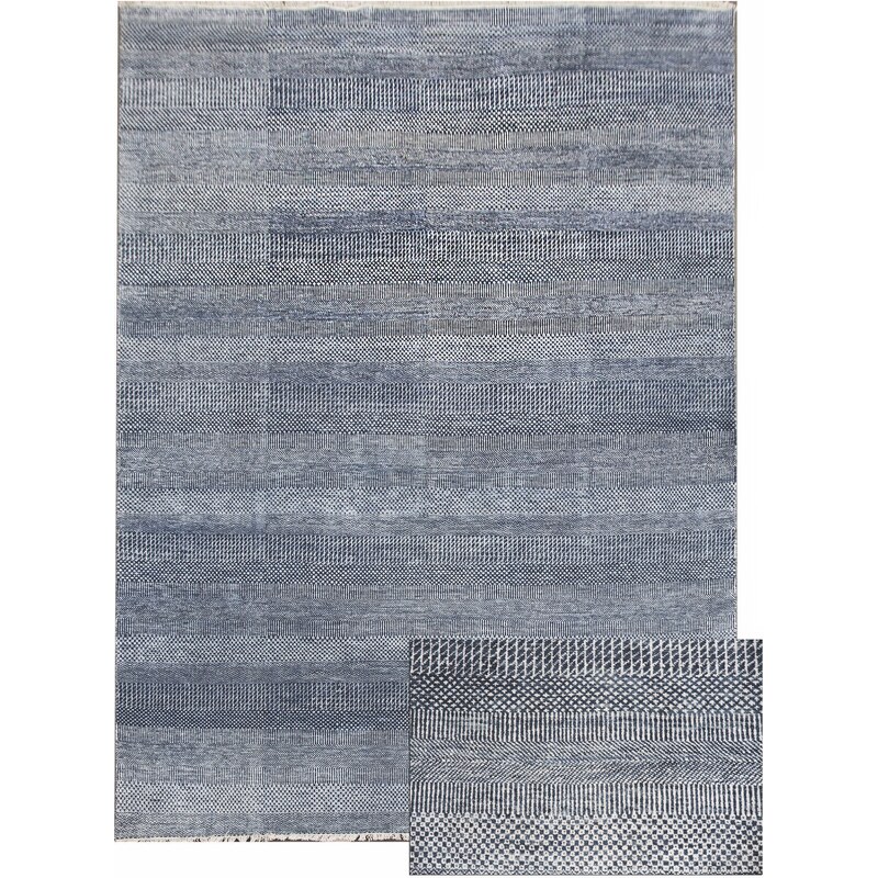 Diamond Carpets koberce Ručně vázaný kusový koberec Diamond DC-MCN Medium blue/silver - 180x275 cm