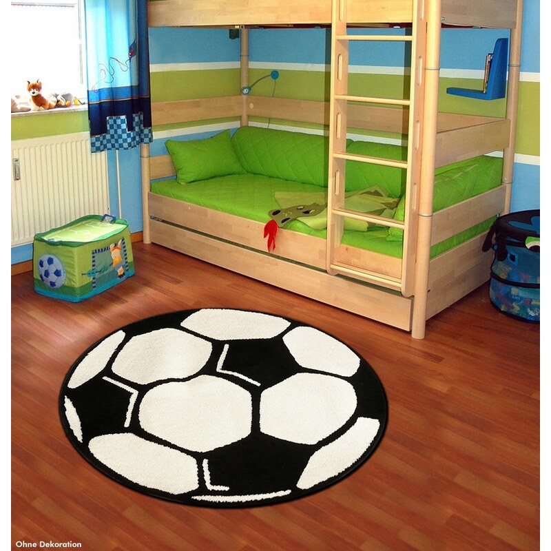 Hanse Home Collection koberce Dětský kusový koberec Prime Pile Fussball 100015 - 150x150 (průměr) kruh cm
