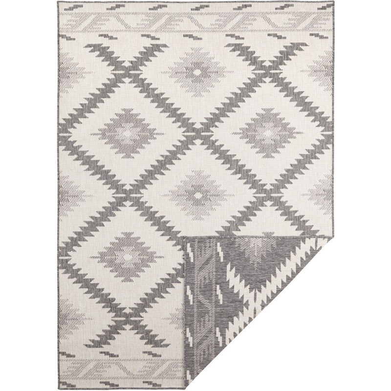 NORTHRUGS - Hanse Home koberce Kusový koberec Twin Supreme 103428 Malibu grey creme – na ven i na doma - 80x150 cm