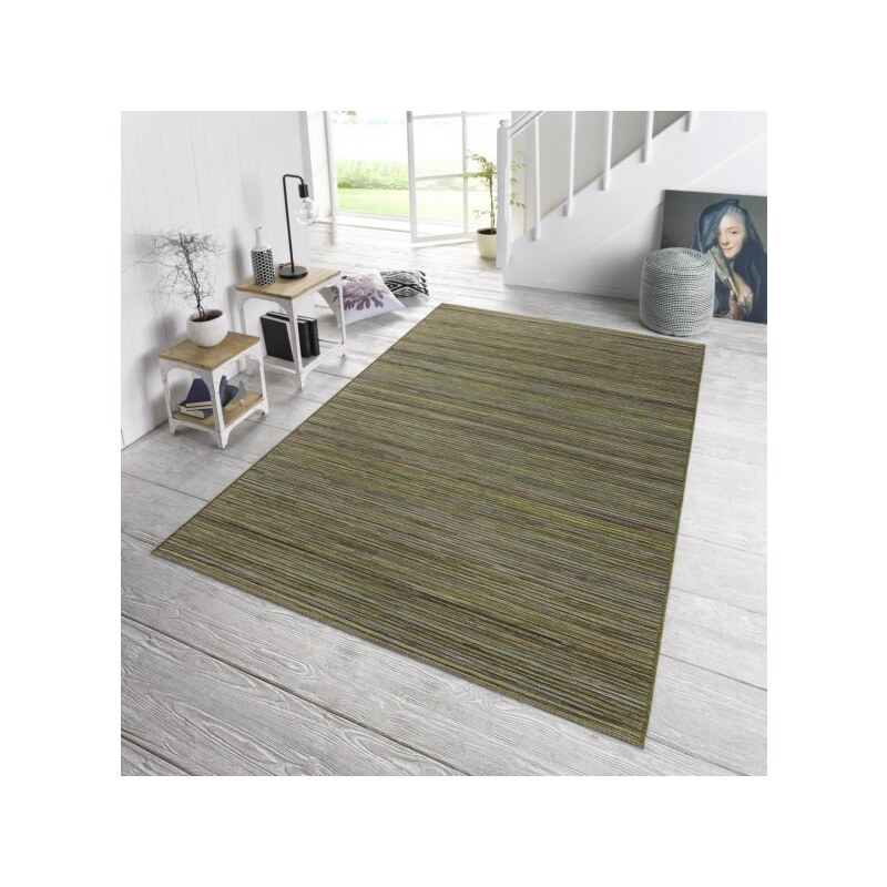 NORTHRUGS - Hanse Home koberce Kusový koberec Lotus Grün Meliert 102442 – na ven i na doma - 80x240 cm