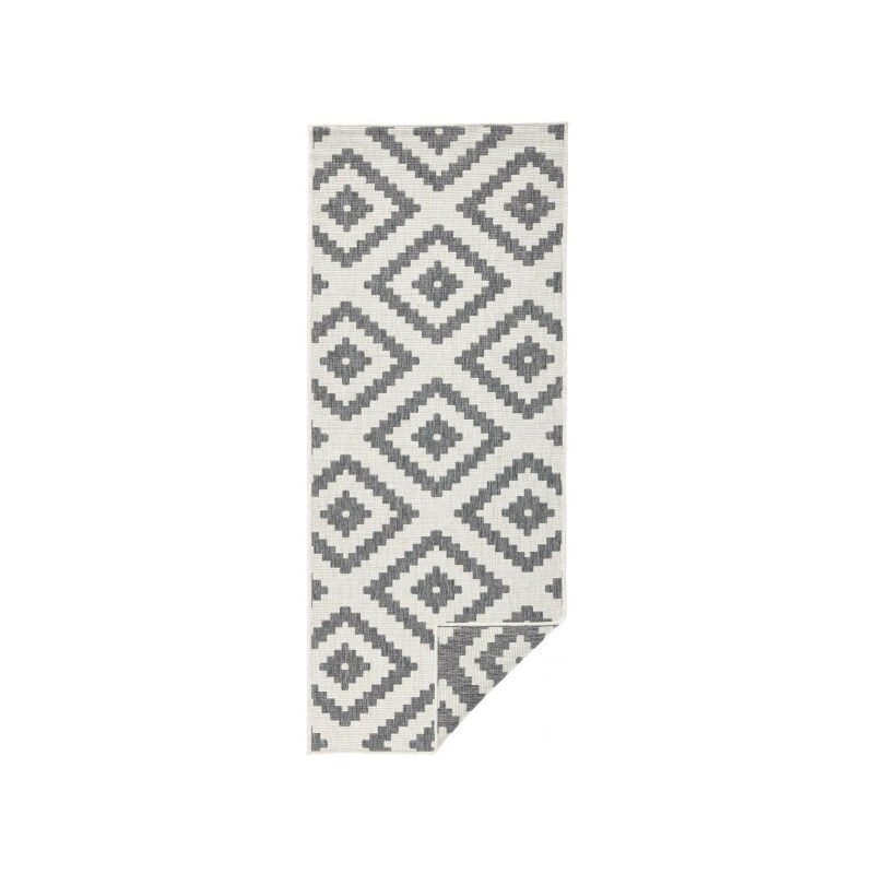 NORTHRUGS - Hanse Home koberce Kusový koberec Twin-Wendeteppiche 103132 grau creme – na ven i na doma - 80x250 cm