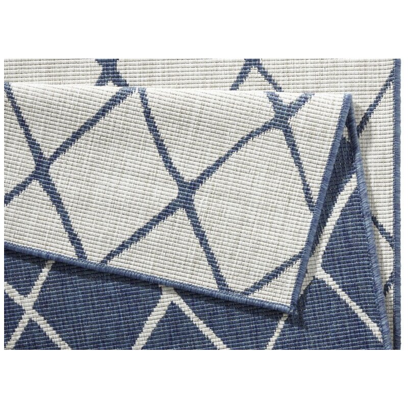 NORTHRUGS - Hanse Home koberce Kusový koberec Twin-Wendeteppiche 103119 blau creme – na ven i na doma - 80x150 cm