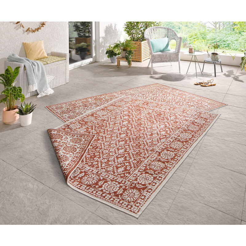 NORTHRUGS - Hanse Home koberce Kusový koberec Twin-Wendeteppiche 103114 terra creme – na ven i na doma - 80x250 cm