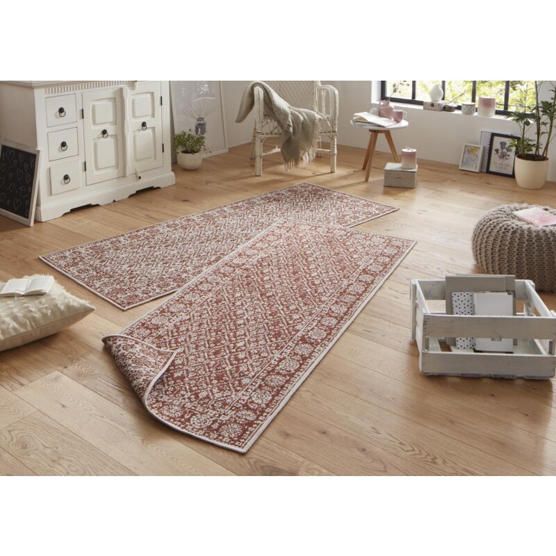 NORTHRUGS - Hanse Home koberce Kusový koberec Twin-Wendeteppiche 103114 terra creme – na ven i na doma - 80x250 cm