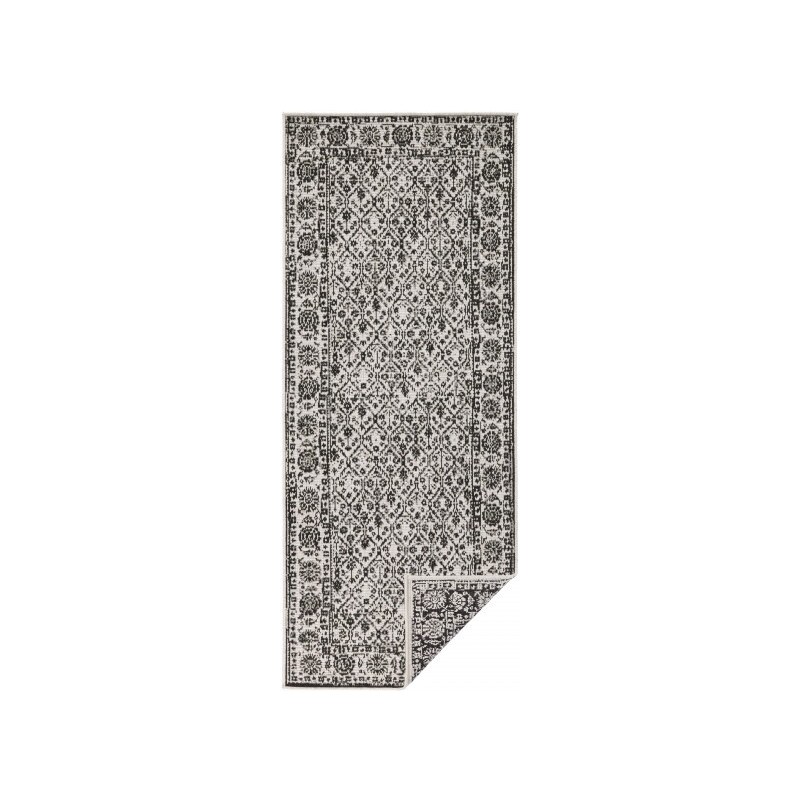 NORTHRUGS - Hanse Home koberce Kusový koberec Twin-Wendeteppiche 103113 schwarz creme – na ven i na doma - 160x230 cm