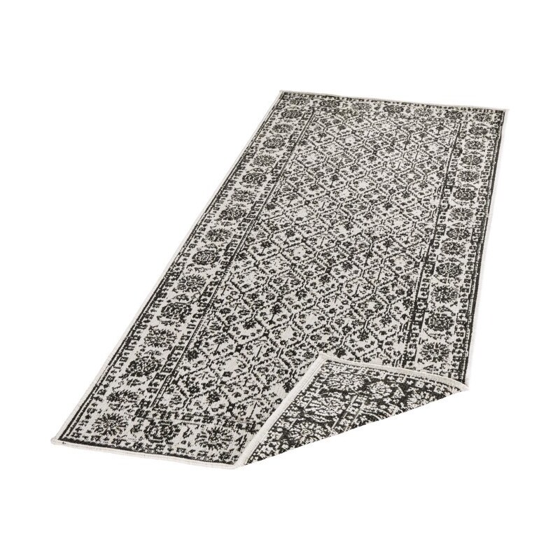 NORTHRUGS - Hanse Home koberce Kusový koberec Twin-Wendeteppiche 103113 schwarz creme – na ven i na doma - 160x230 cm