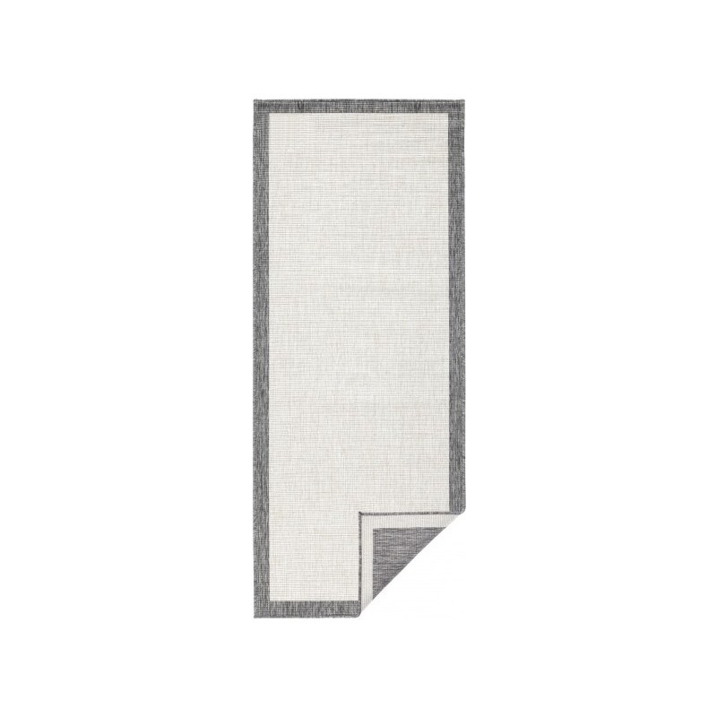 NORTHRUGS - Hanse Home koberce Kusový koberec Twin-Wendeteppiche 103108 creme grau – na ven i na doma - 80x250 cm