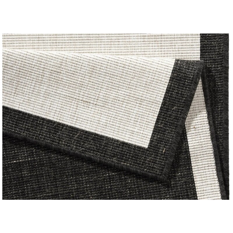 NORTHRUGS - Hanse Home koberce Kusový koberec Twin-Wendeteppiche 103105 creme schwarz – na ven i na doma - 80x150 cm
