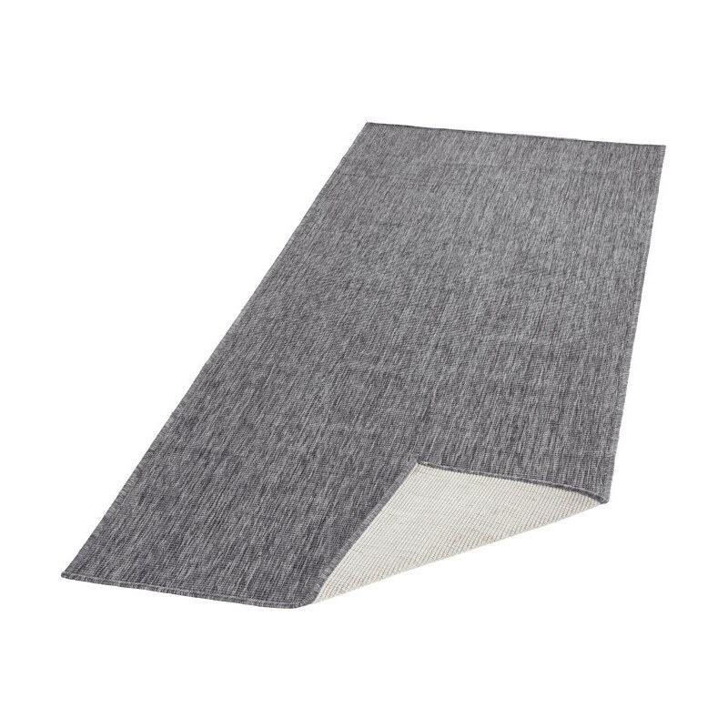 NORTHRUGS - Hanse Home koberce Kusový koberec Twin-Wendeteppiche 103097 grau creme – na ven i na doma - 80x250 cm
