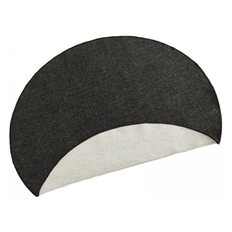 NORTHRUGS - Hanse Home koberce Kusový koberec Twin-Wendeteppiche 103096 schwarz creme kruh – na ven i na doma - 140x140 (průměr) kruh cm