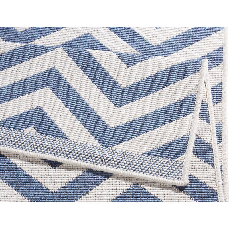 NORTHRUGS - Hanse Home koberce Kusový koberec Twin Supreme 103435 Palma blue creme – na ven i na doma - 120x170 cm