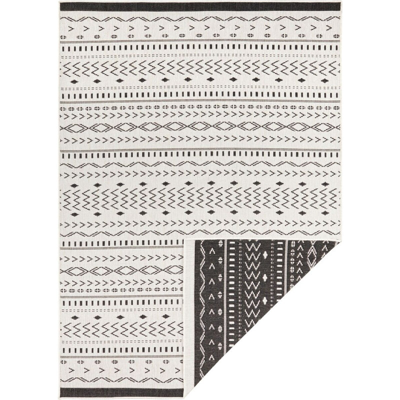 NORTHRUGS - Hanse Home koberce Kusový koberec Twin Supreme 103438 Kuba black creme – na ven i na doma - 160x230 cm