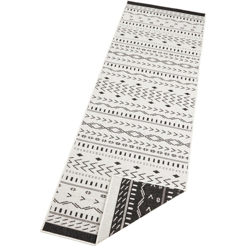NORTHRUGS - Hanse Home koberce Kusový koberec Twin Supreme 103438 Kuba black creme – na ven i na doma - 160x230 cm