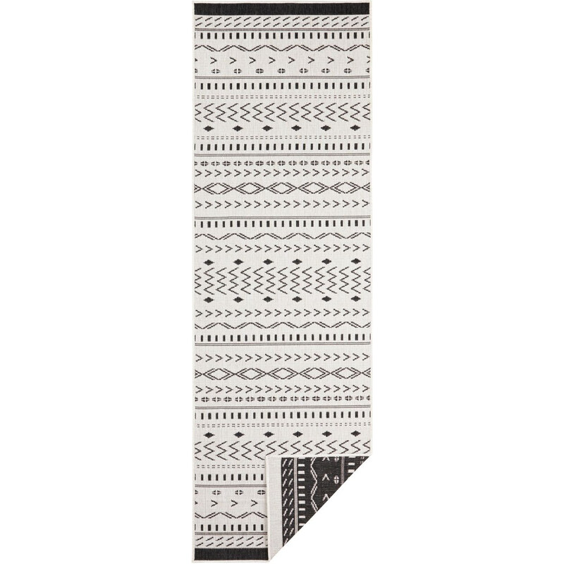 NORTHRUGS - Hanse Home koberce Kusový koberec Twin Supreme 103438 Kuba black creme – na ven i na doma - 160x230 cm