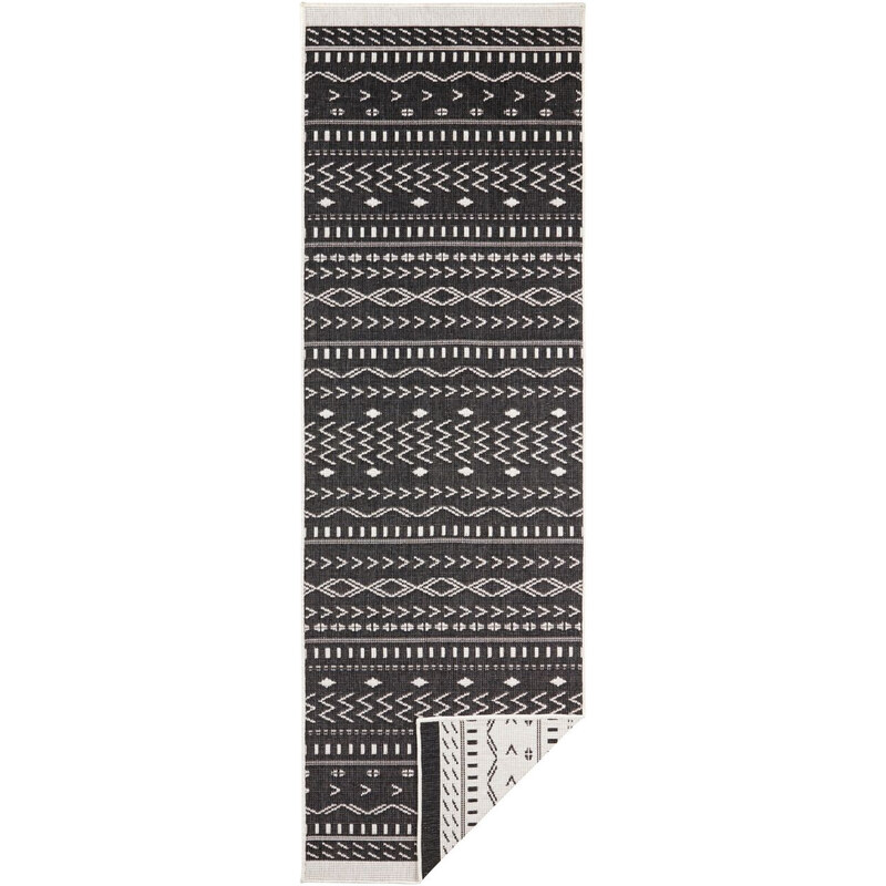 NORTHRUGS - Hanse Home koberce Kusový koberec Twin Supreme 103438 Kuba black creme – na ven i na doma - 160x230 cm