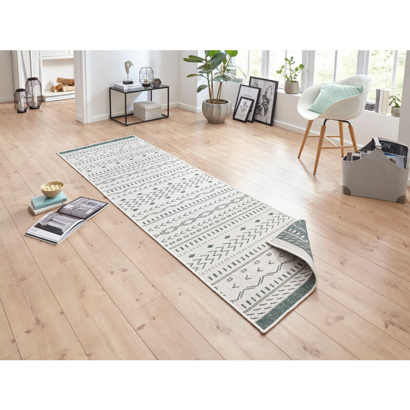 NORTHRUGS - Hanse Home koberce Kusový koberec Twin Supreme 103440 Kuba green creme – na ven i na doma - 80x150 cm