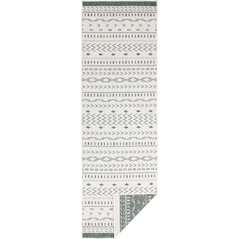 NORTHRUGS - Hanse Home koberce Kusový koberec Twin Supreme 103440 Kuba green creme – na ven i na doma - 80x150 cm