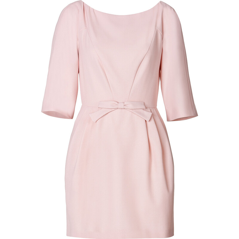 RED Valentino Cropped Sleeve Dress with Bow Sash