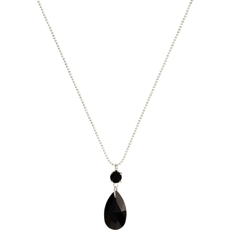 Krystal Swarovski Pear Drop Necklace - Black