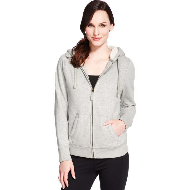 Marks and Spencer M&S Collection Zip Through Hooded Top