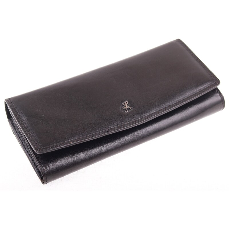 Černá kožená peněženka Cosset 4466 Komodo