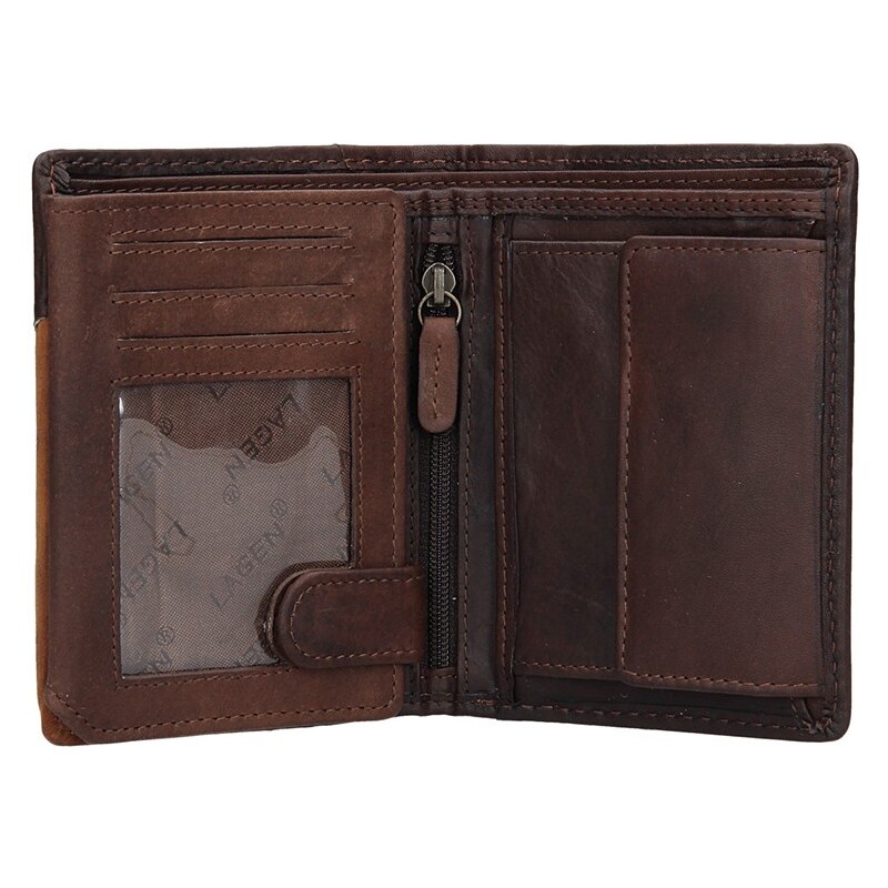 Pánská kožená peněženka Lagen Thore - hnědá