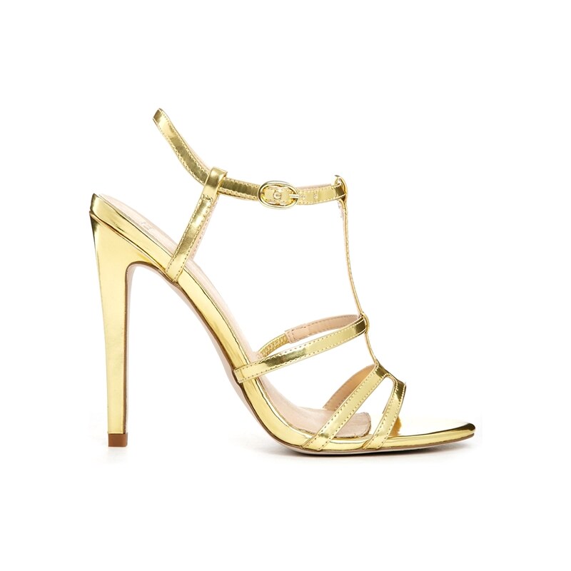 ASOS HIERARCHY Heeled Sandals - Gold