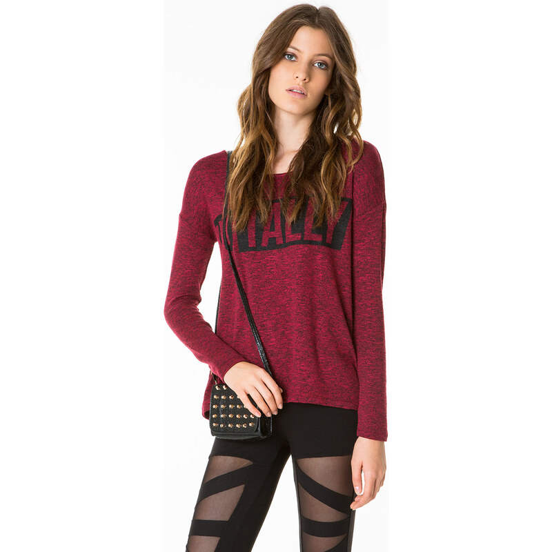 Tally Weijl Berry "TOTALLY" Knitted Jumper-Top