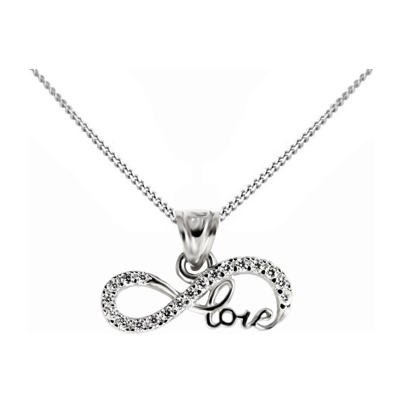 Carlo Romani STŘÍBRNÝ PŘÍVĚŠEK LOVE INFINITY S ŘETÍZKEM 33477418