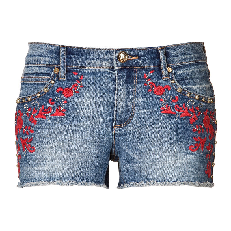Juicy Couture Embroidered Jean Shorts