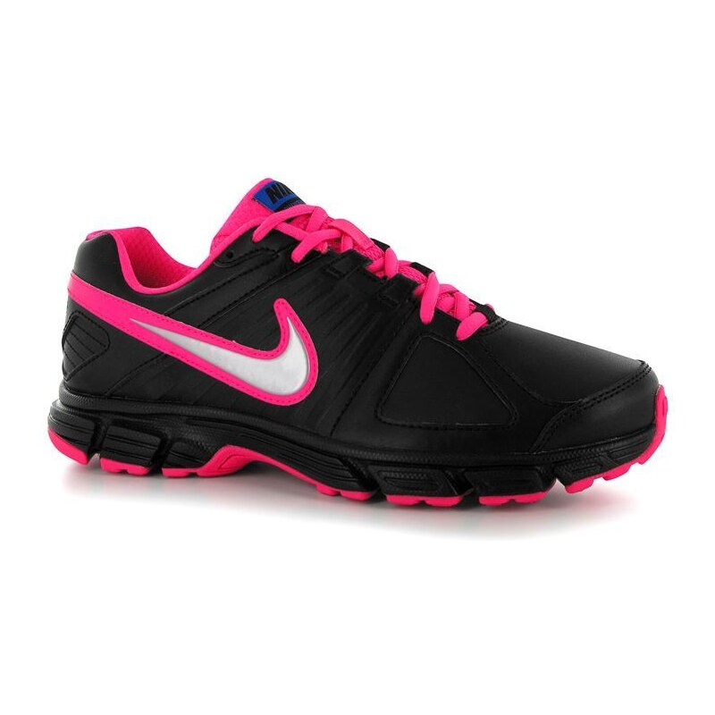 Nike Downshifter 5 Leather Ladies Running Shoes Black/Pink 4 (37.5)