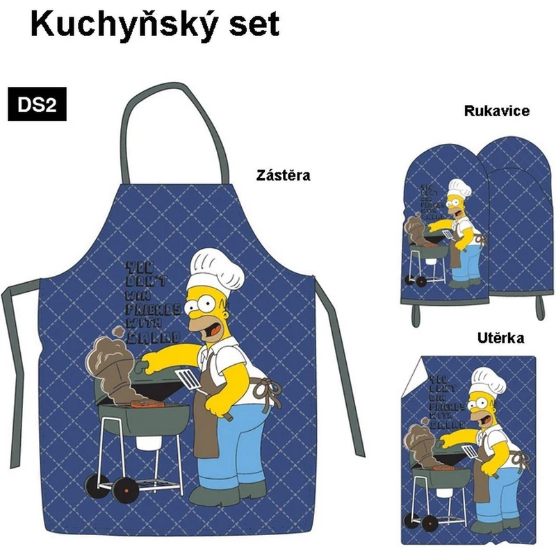 Kuchyňská souprava Homer Simpsons Blue - GLAMI.cz