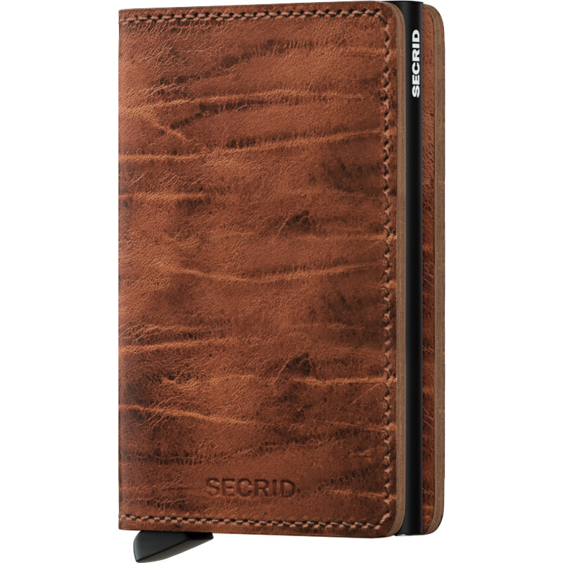 Kožená peněženka SECRID Slimwallet Dutch Martin Whiskey hnědá