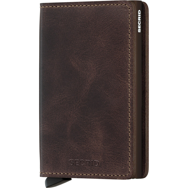 Kožená peněženka SECRID Slimwallet Vintage Chocolate hnědá