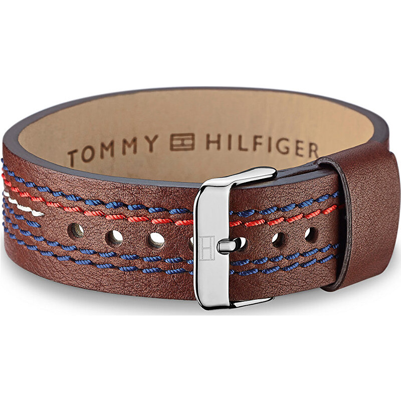 Tommy Hilfiger Hnědý kožený náramek TH2700685