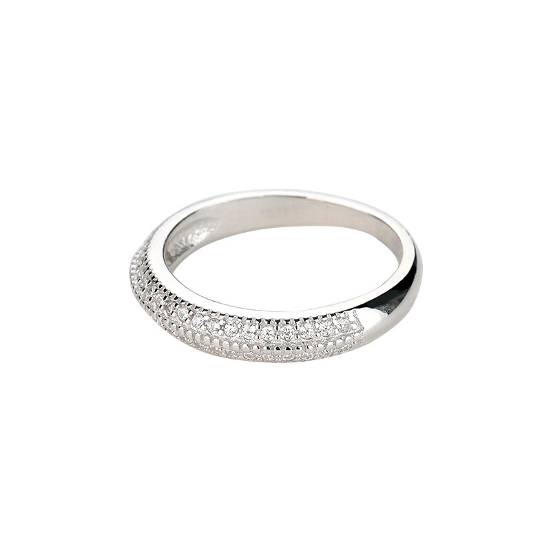 OLIVIE Stříbrný prsten s čirými zirkony od Olivie 2181