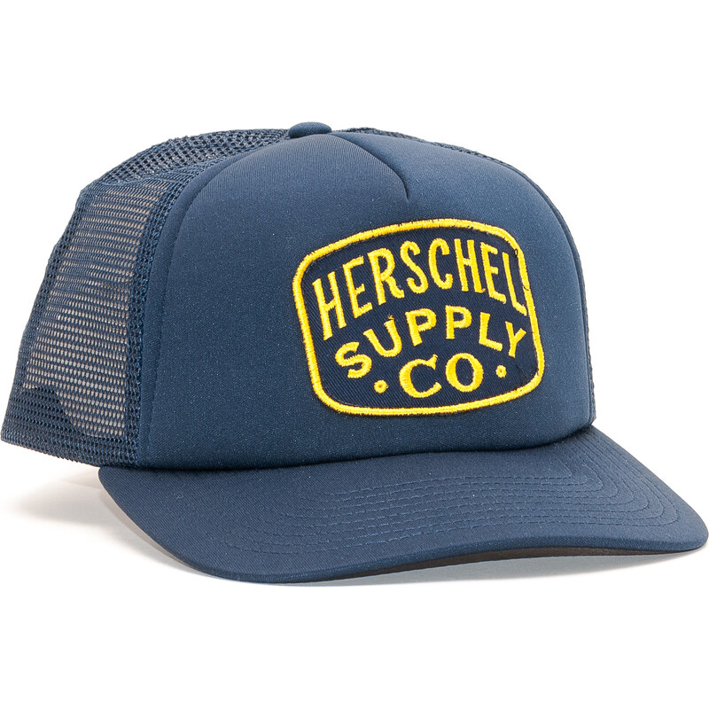 Kšiltovka Herschel Supply Whaler Patch Polyester Peacoat Snapback 1109-0713