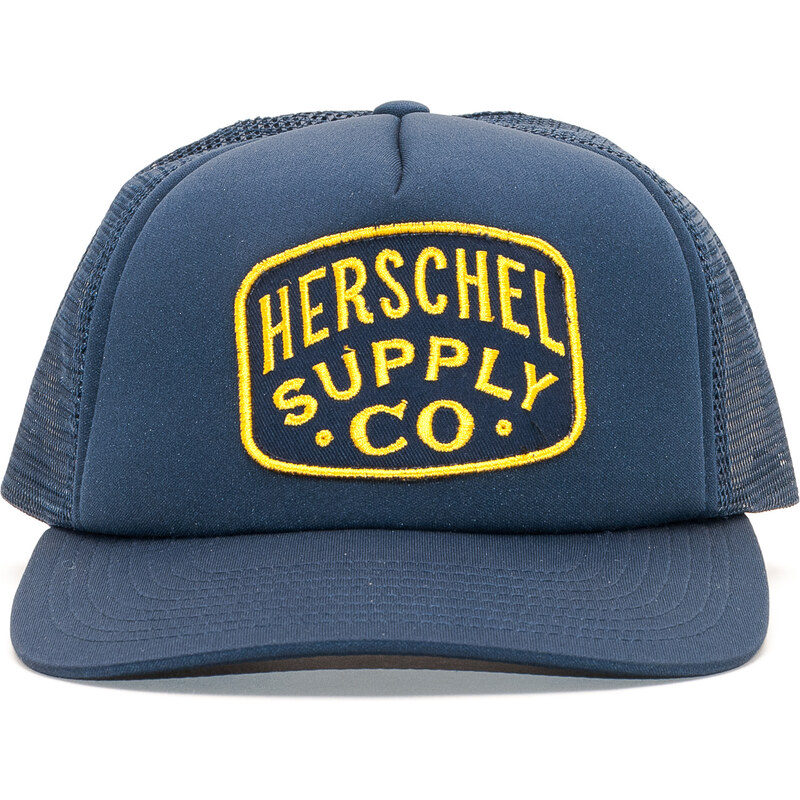 Kšiltovka Herschel Supply Whaler Patch Polyester Peacoat Snapback 1109-0713