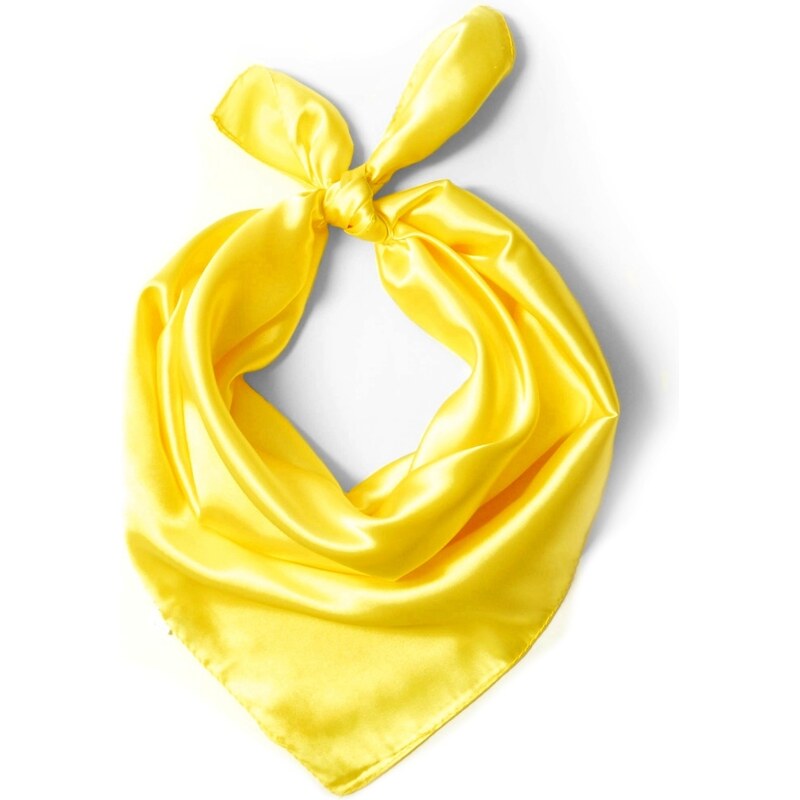Coxes O Čtvercový šátek na krk žlutý 57cm * 57cm "LETUŠKA" 1D1-2649