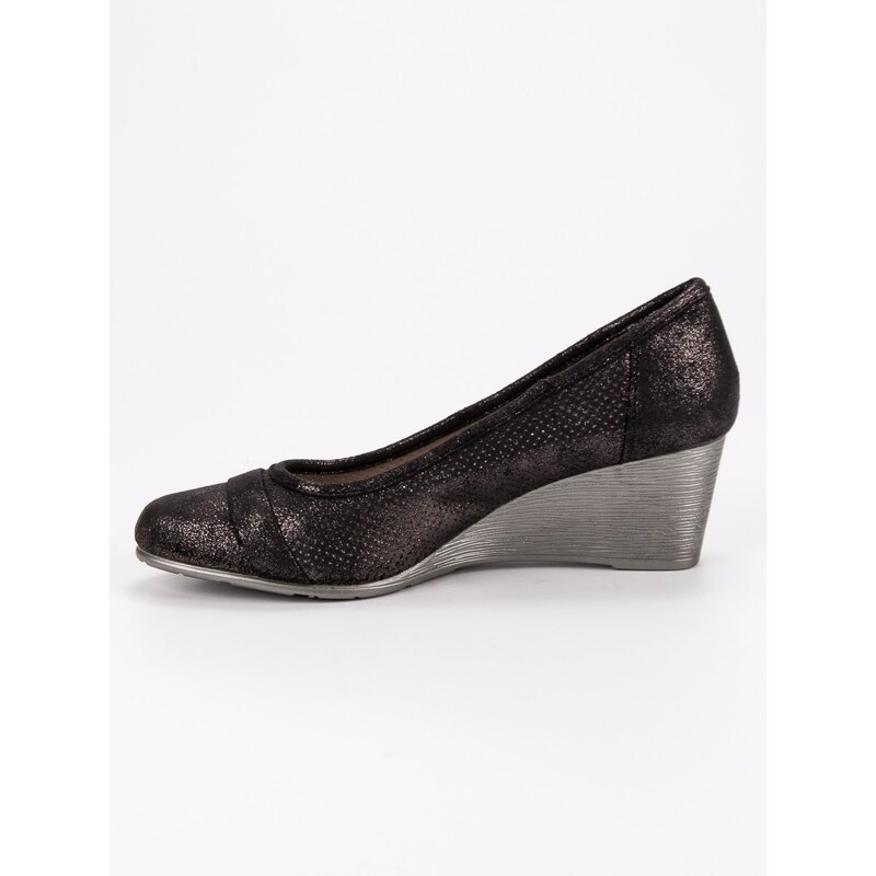 Kesi SHELOVET GLITTERY WEDGE-HEEL PUMPS