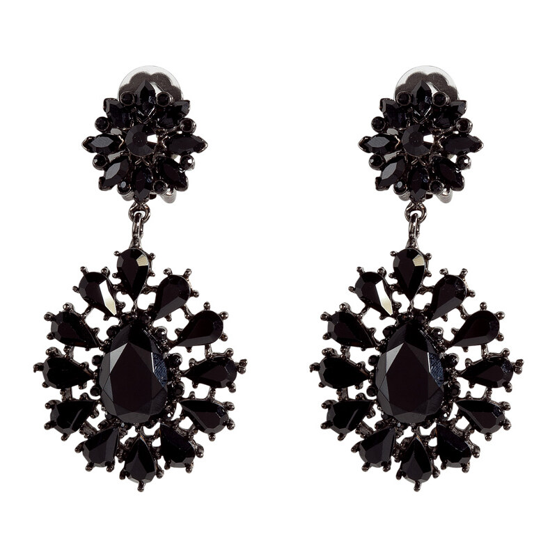 R.J.Graziano Black Crystal Drop Earrings