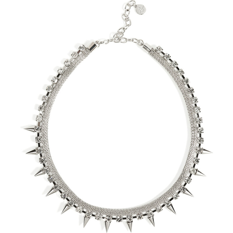 R.J.Graziano Spiked Collar Necklace in Silver