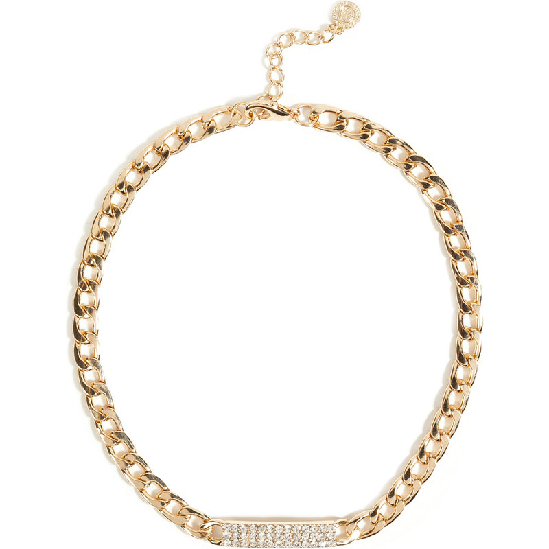 R.J.Graziano Small Pave ID Necklace in Gold