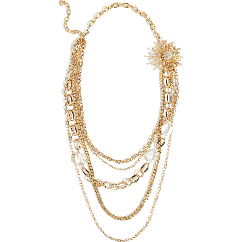 R.J.Graziano Crystal Burst Necklace in Gold
