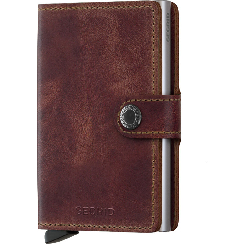 Kožená peněženka SECRID Miniwallet Vintage Brown hnědá