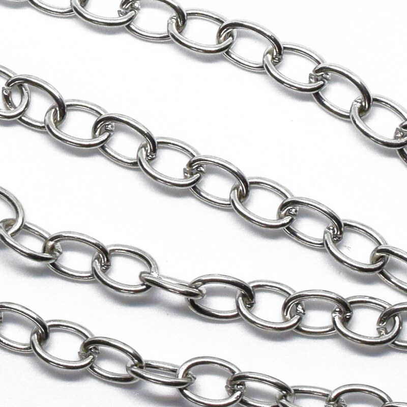 Impress Jewelry Řetízek z chirurgické oceli Oval 5 mm / 50-90cm 115023767