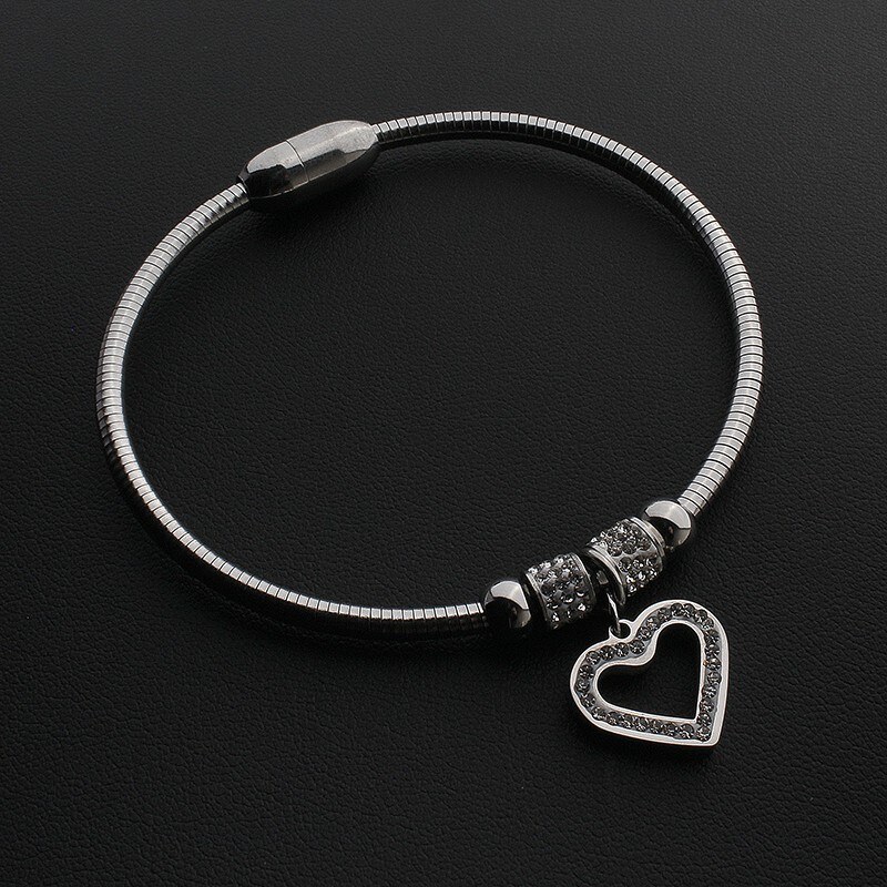 BM Jewellery Luxusní náramek se srdcem Valentýn S593120