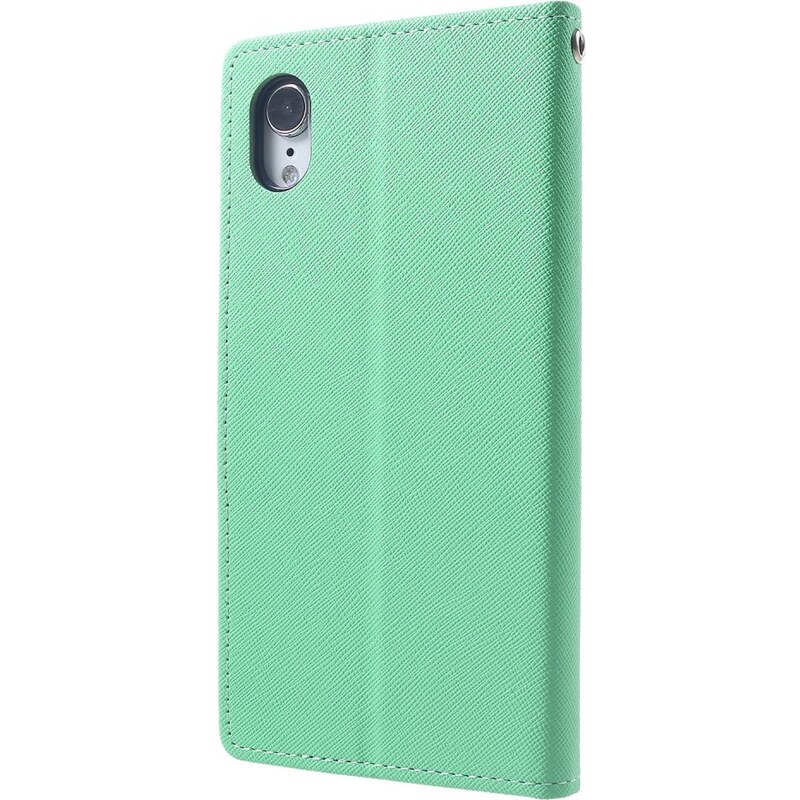 Pouzdro / kryt pro iPhone XR - Mercury, Fancy Diary Mint/Navy