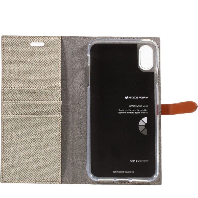 Pouzdro / kryt pro iPhone XS MAX - Mercury, Milano Diary Beige/Brown